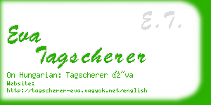 eva tagscherer business card